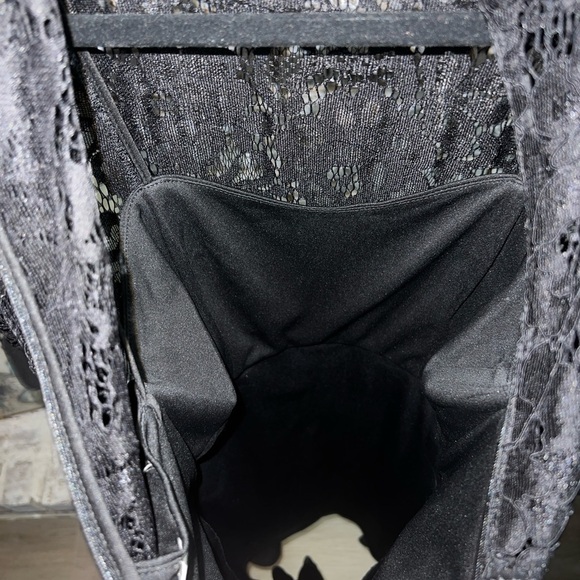 Neiman Marcus Lace Sheer Long Sleeve Dress - Picture 10 of 10